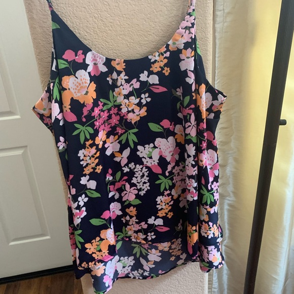 A new day multicolor top. Size large.  Blue orange pink and white - Picture 4 of 7